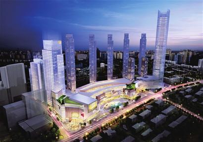 青島華潤中心效果示意圖。