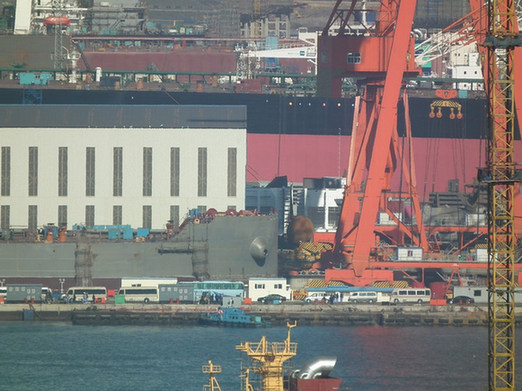 中國海軍遼寧號航母結束首次試航返回駐地