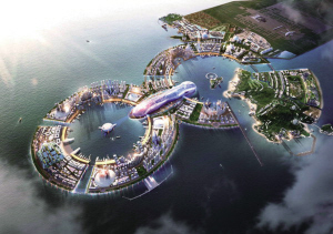 8字形城市布局，占地80平方公里，韓方希望能吸引更多的中國游客。